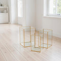 Candle Holder Glass Brass Gold Wedding Decor Christmas Gift