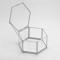 Ring Jewelry Accessories Box Glass Silver 5x4x2" Christmas Gift