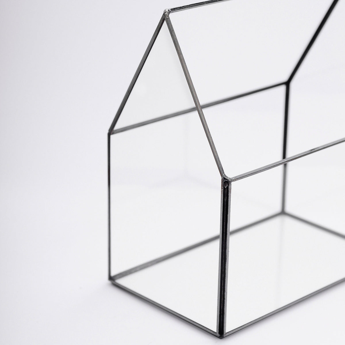 9x8x5" Black Terrarium Containers Geometric Glass Large For Plants Door Garden Succulents Wedding Decor Christmas Gift El Crea Designs