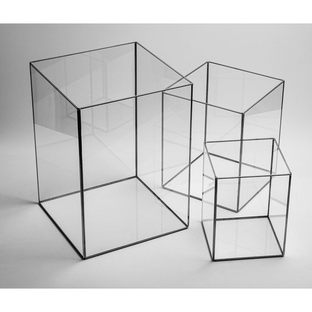 Candle Holder Glass Black Wedding Decor Christmas Gift 3 Pc