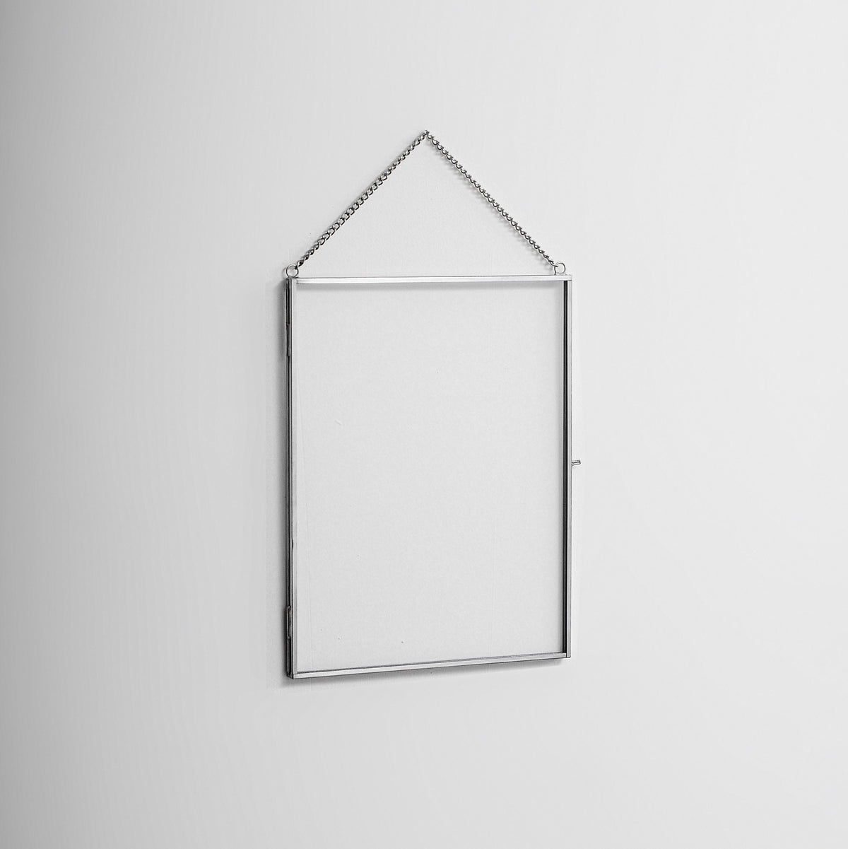 10x8" Floating Glass Frame Silver Wall Hanging Photo Picture Double Bilderrahmen Vertical Pretty Perfect For Pressed Flower Arrangement