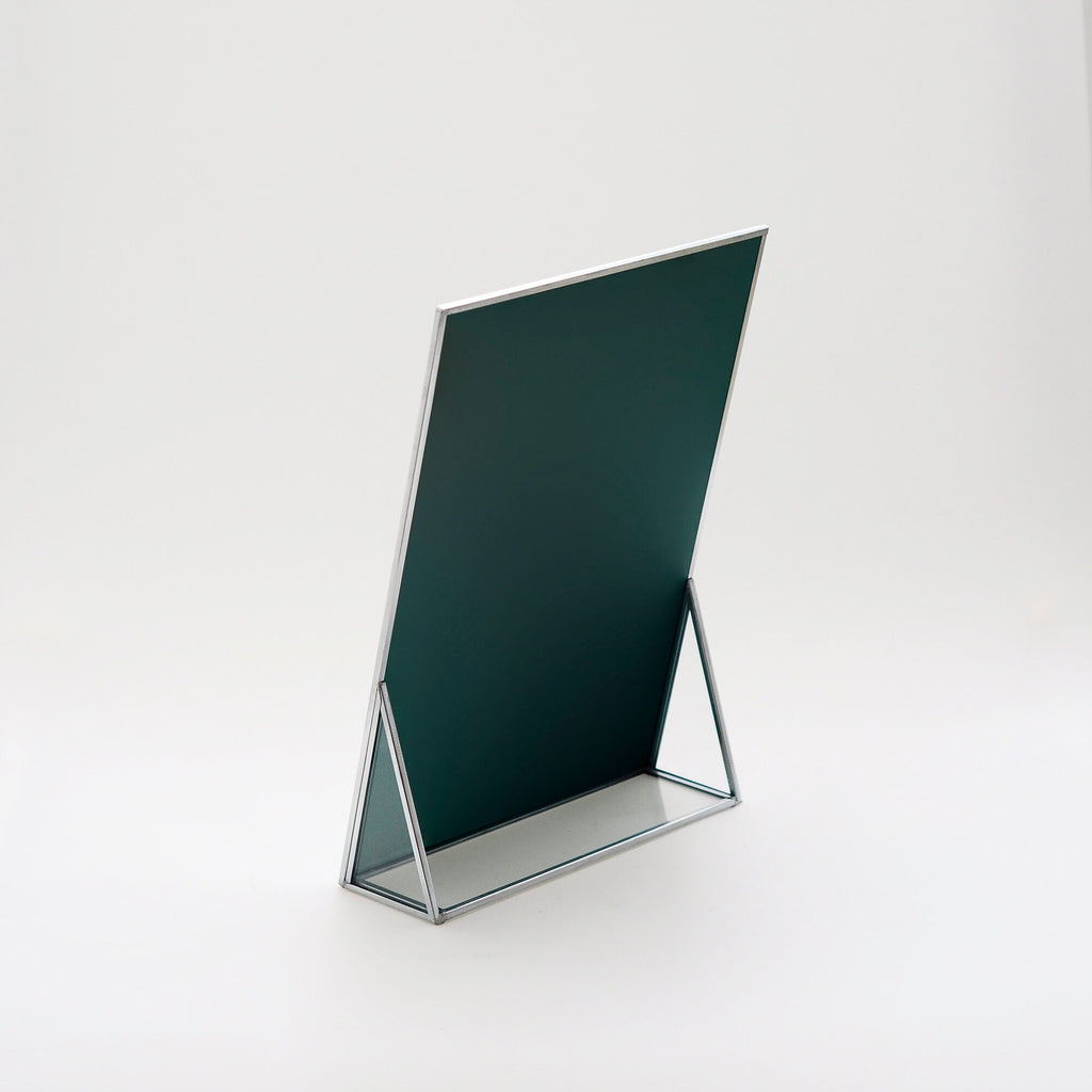 12x8" Vanity Makeup Mirror Silver Desktop