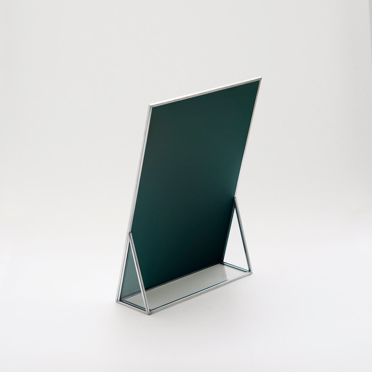 12x8" Vanity Makeup Mirror Silver Desktop