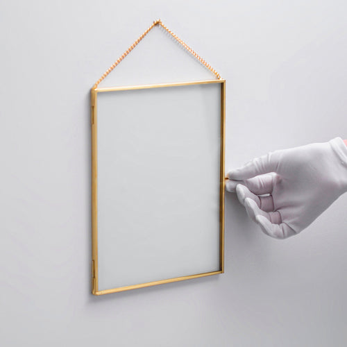 Brass Floating Glass Picture Frame