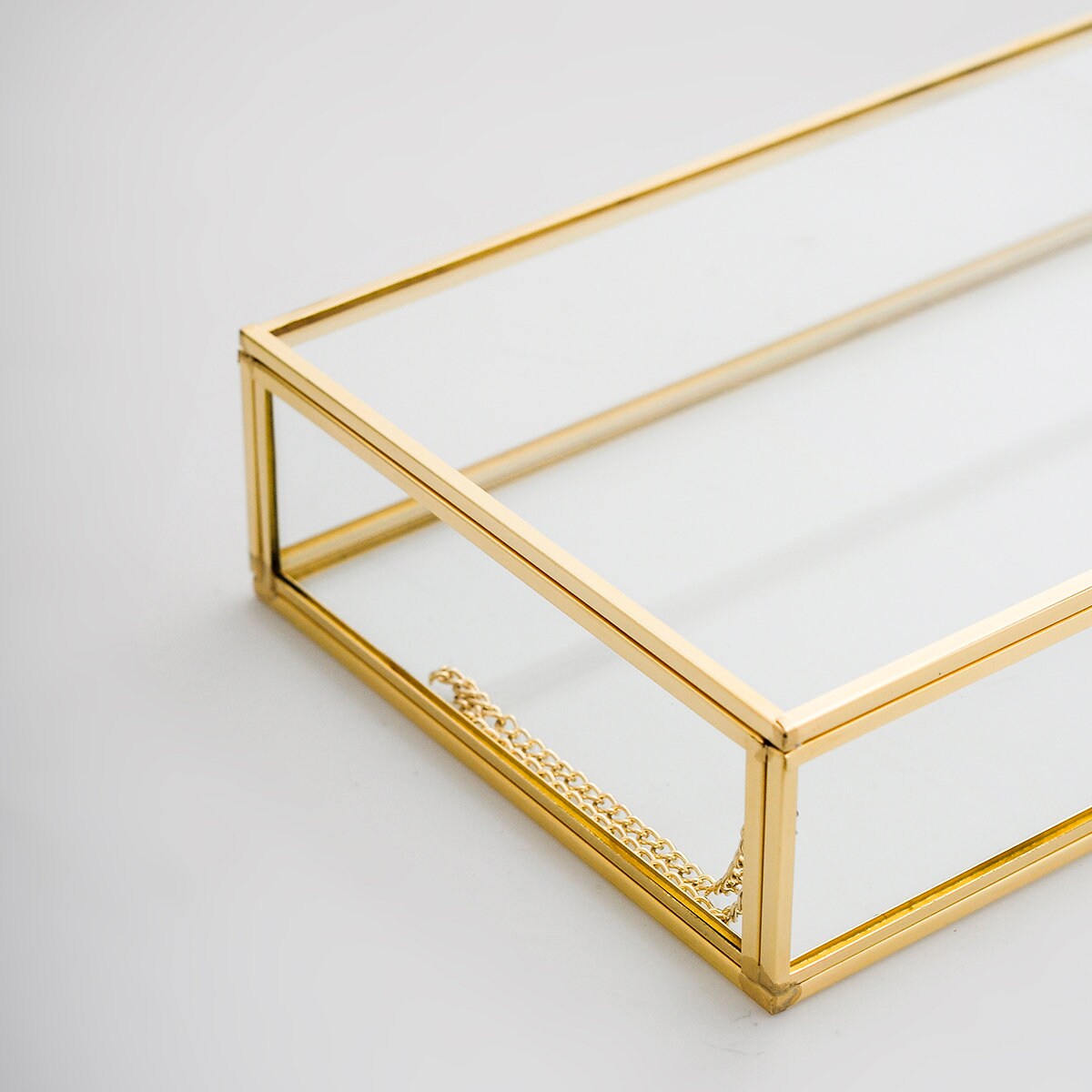 10x6x2"Display Case Glass Photo Box Brass Gold Card Customizable Personalizable Jewelry Wedding Bouquet Keepsake Organizer Christmas Gift