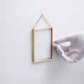 5x3” Floating Glass Frame Brass Gold Wall Hanging Photo Picture Double Bilderrahmen Vertical Pretty Perfect For Pressed Flower Arrangement