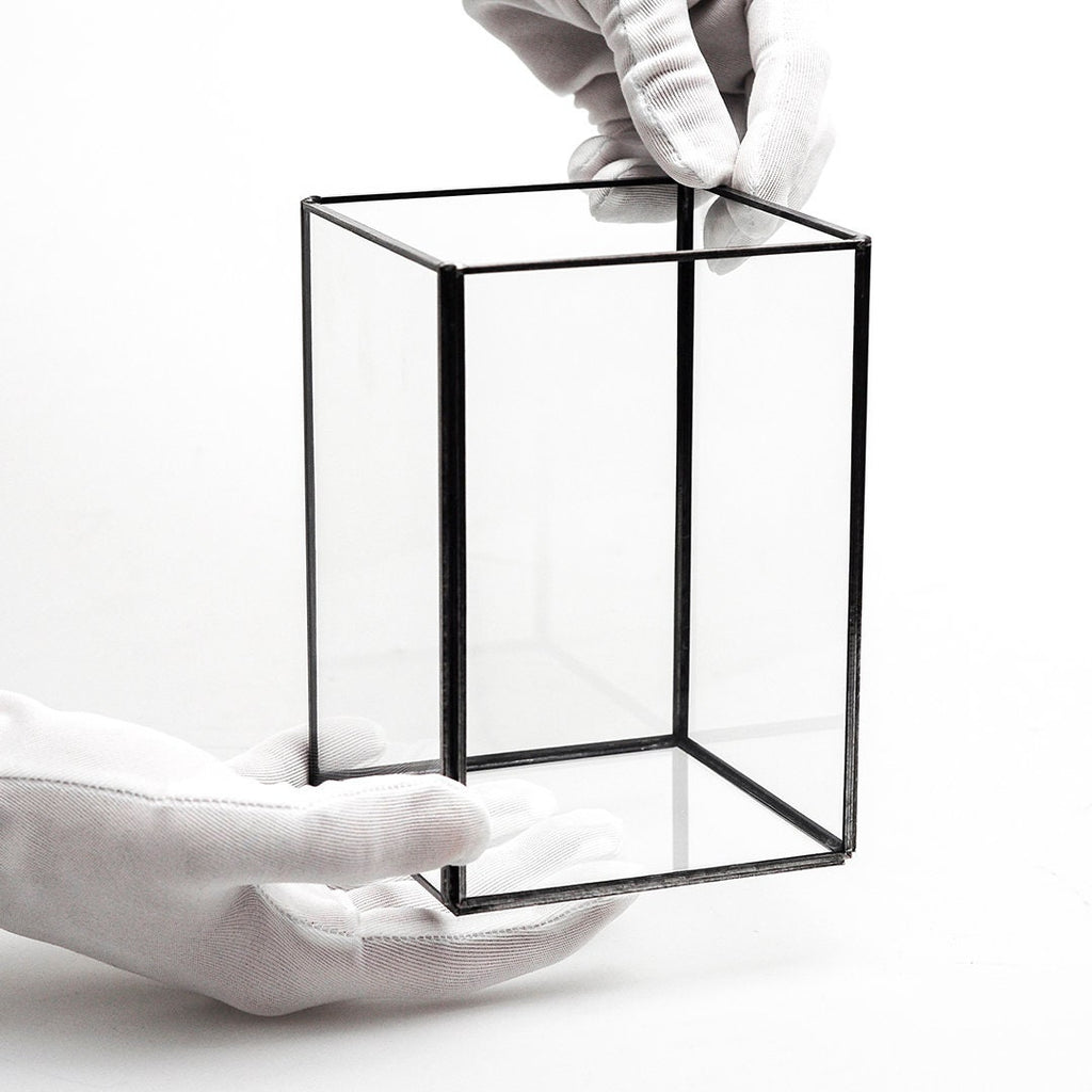 Candle Holder Glass Black Wedding Decor 4x4x6" Christmas Gift