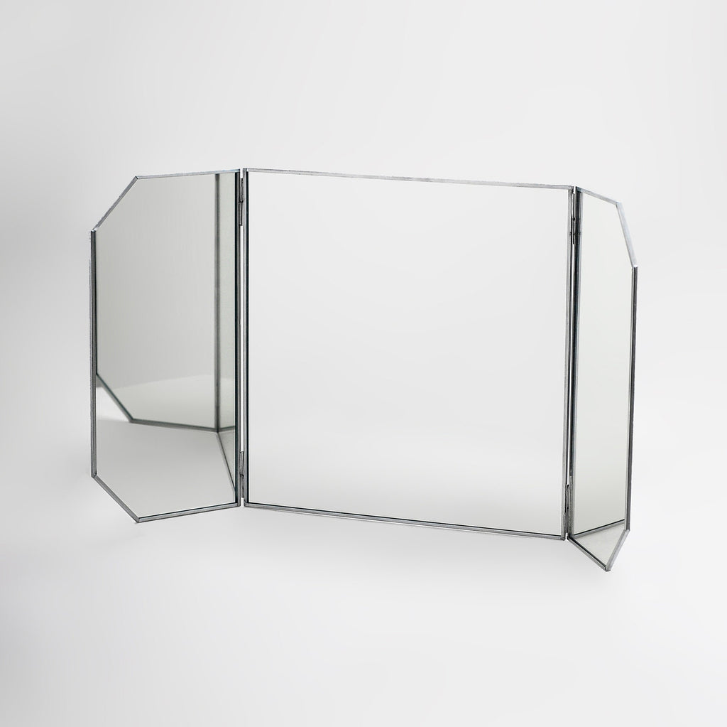 24x12" Vanity Makeup Mirror Silver Desktop Tabletop Desk Decorative Scandinavian Portable Bedroom Bohemian Modern Decor Christmas Gift