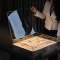 Jewelry Display Case | Glass Showcase Cabinet | Large Counter Stand | Silver | Necklace, Bracelet & Wedding Accessory Storage Box
