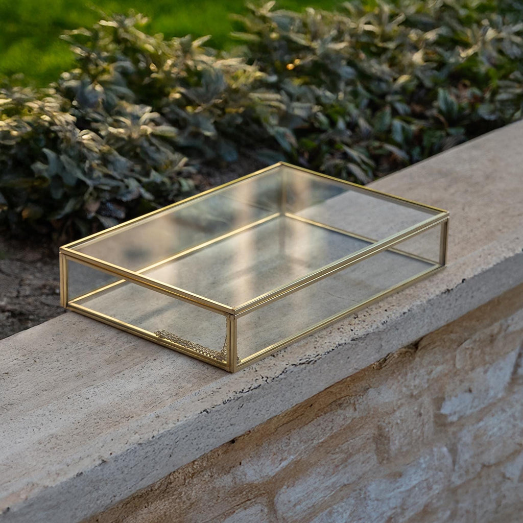 Glass Photo Box for Prints - 4x6 - 5x7 - 8x10 - Photo Storage Case
