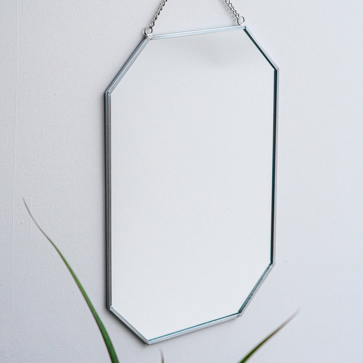 12x8" Silver Mirror Wall Hanging Bathroom Bohemian Decoration Nordic Style Makeup Gold With Decorative Wall Hanger