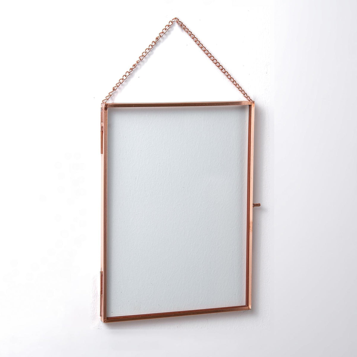 8x6" Floating Glass Frame Copper Wall Hanging Photo Picture Double Bilderrahmen Vertical Pretty Perfect For Pressed Flower Arrangement