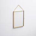 5x7 inch Photo Picture Floating Frame | Brass & Gold | Glass