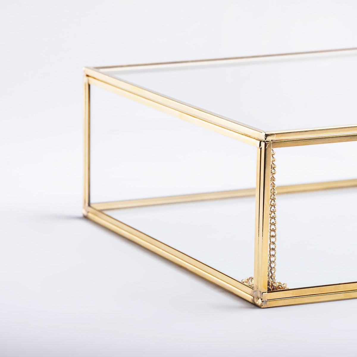 8x8x3" Display Case Glass Photo Box Brass Gold Card Customizable Personalizable Jewelry Wedding Bouquet Keepsake Organizer Christmas Gift