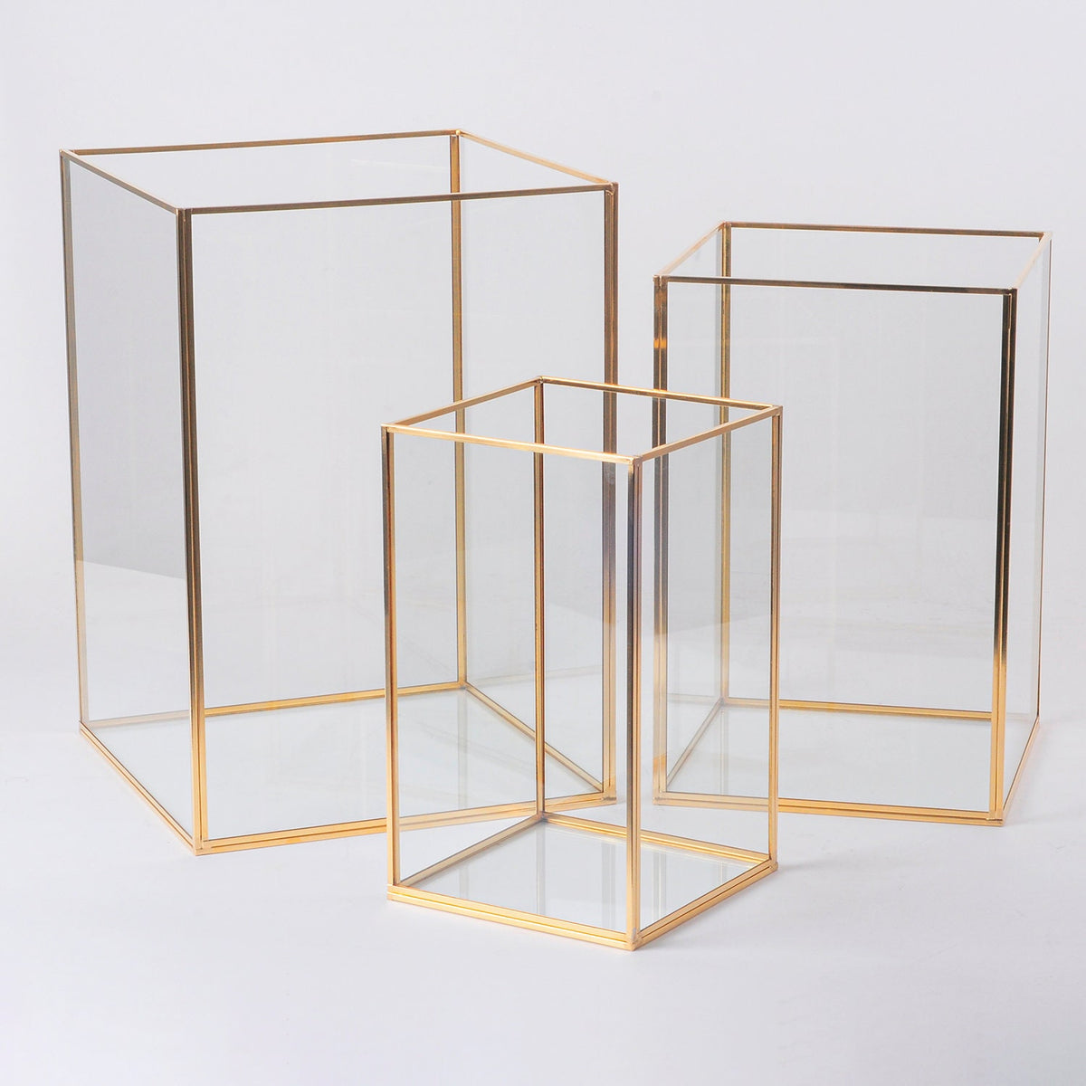 Candle Holder Glass Brass Gold Wedding Decor Christmas Gift