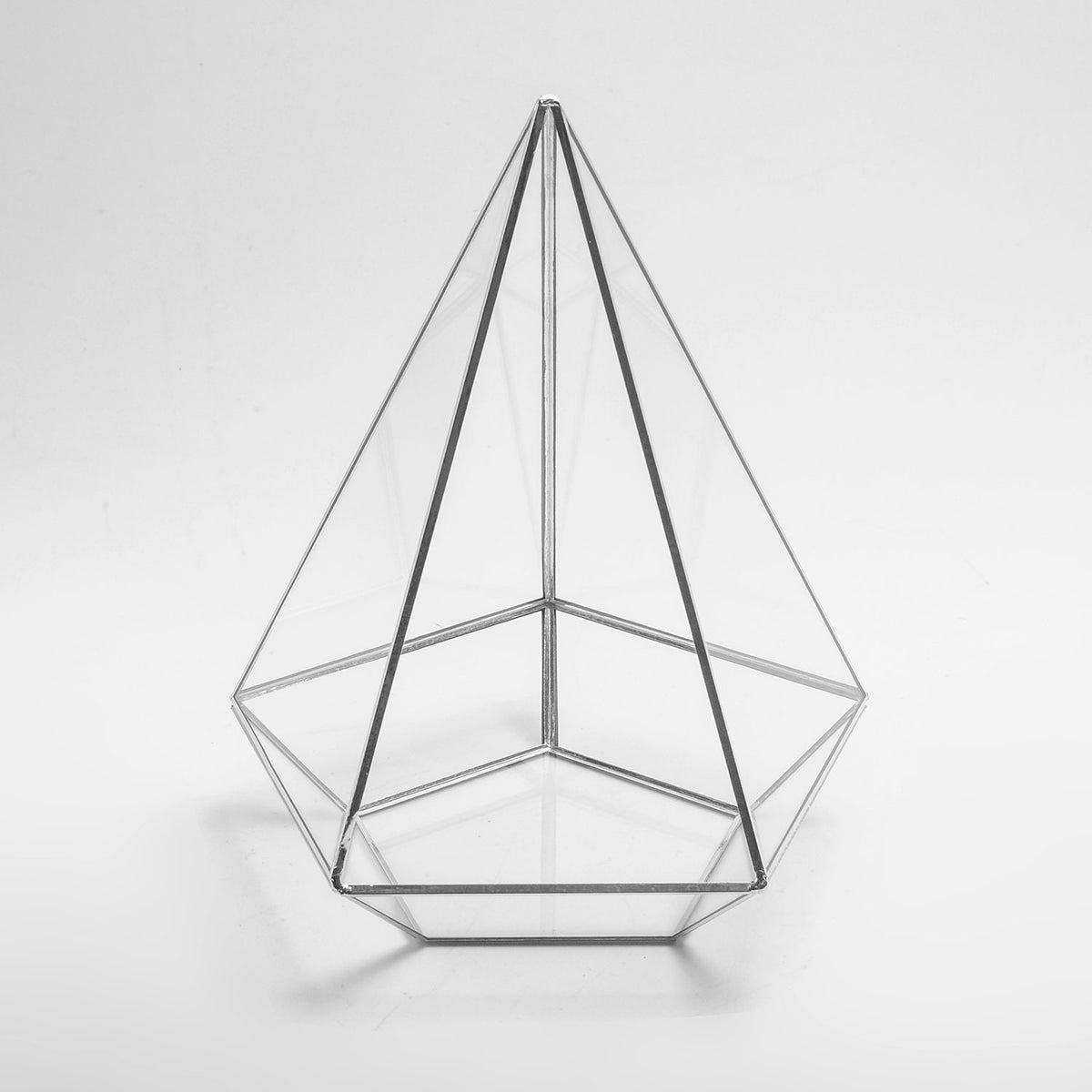 10x8x8" Silver Terrarium Containers Geometric Glass Large For Plants Door Garden Succulents Wedding Decor Christmas Gift