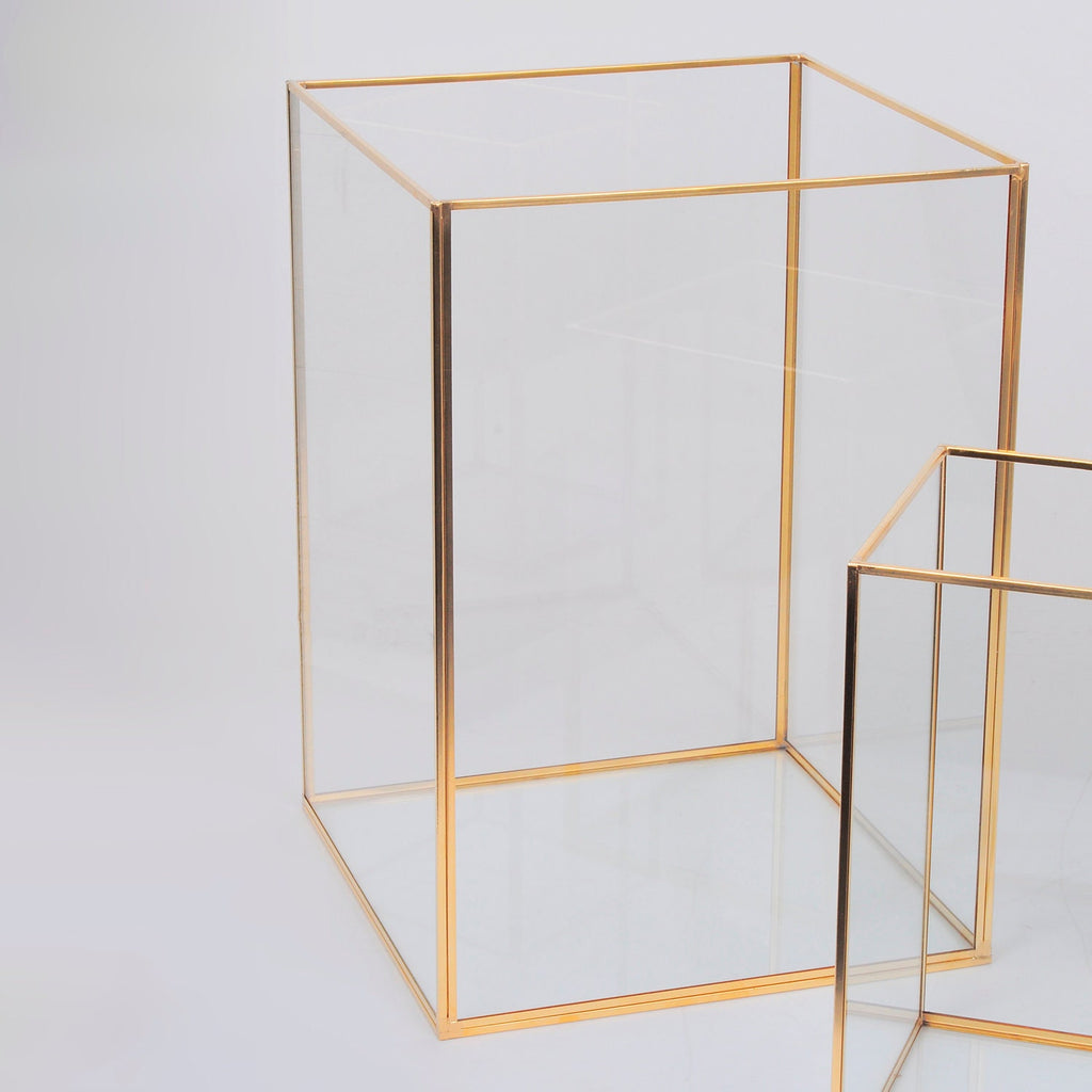 Candle Holder Glass Brass Gold Wedding Decor Christmas Gift