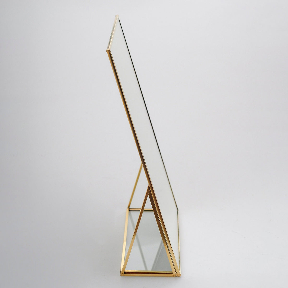 12x8" Vanity Makeup Mirror Gold Brass Desktop