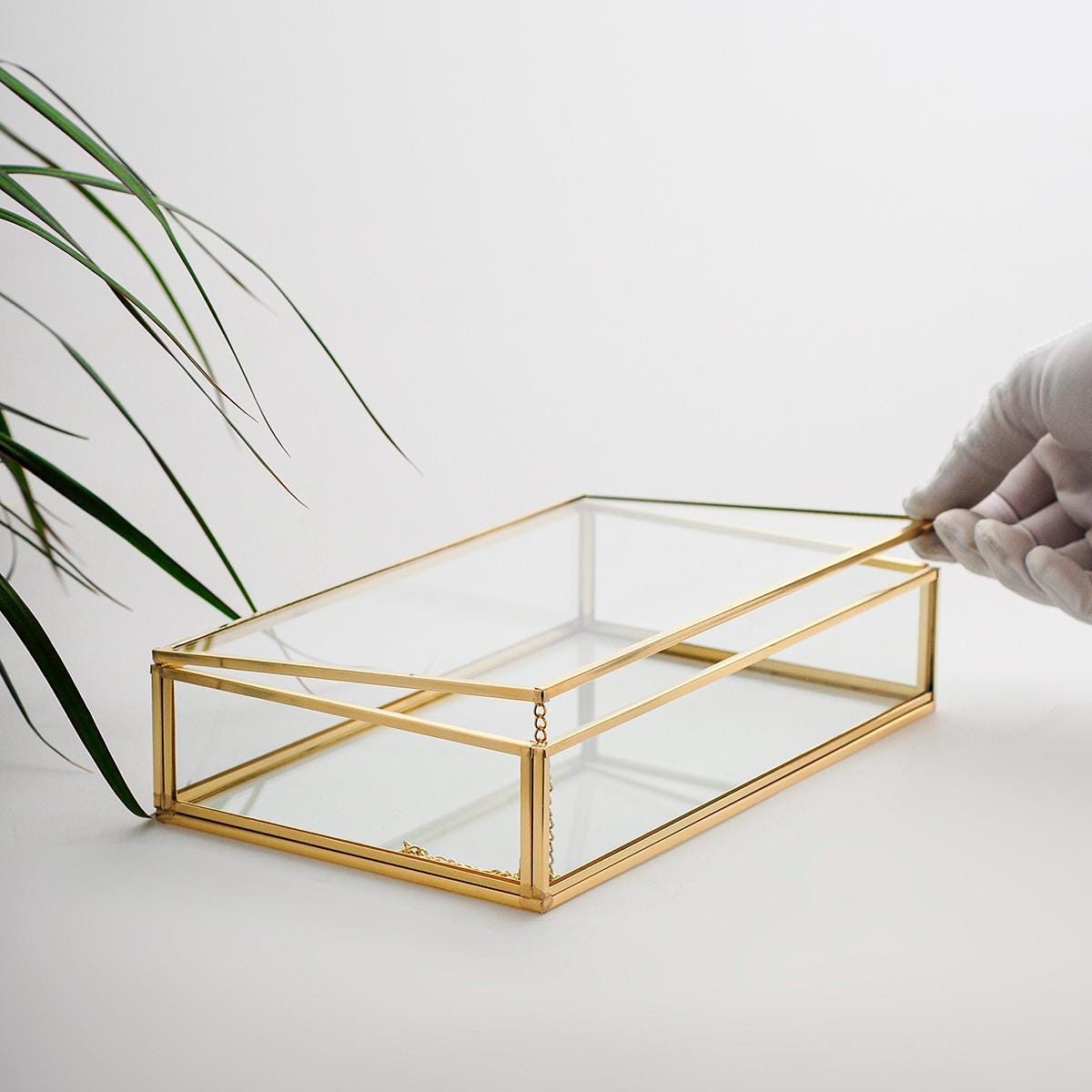 Glass Photo Box for Prints - 4x6 - 5x7 - 8x10 - Photo Storage Case